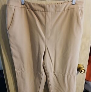 Time and Tru Beige Plus Size 16-18 Women's Elastic Waist Pants